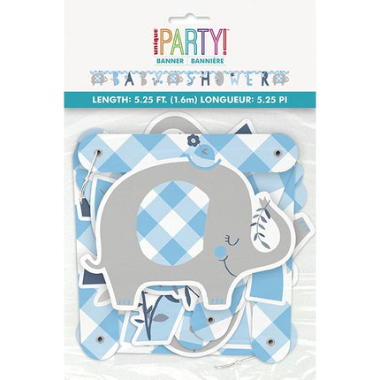 Geboorte Letterslinger Baby Shower Blauw 1,65m van Unique koop je bij Partywinkel