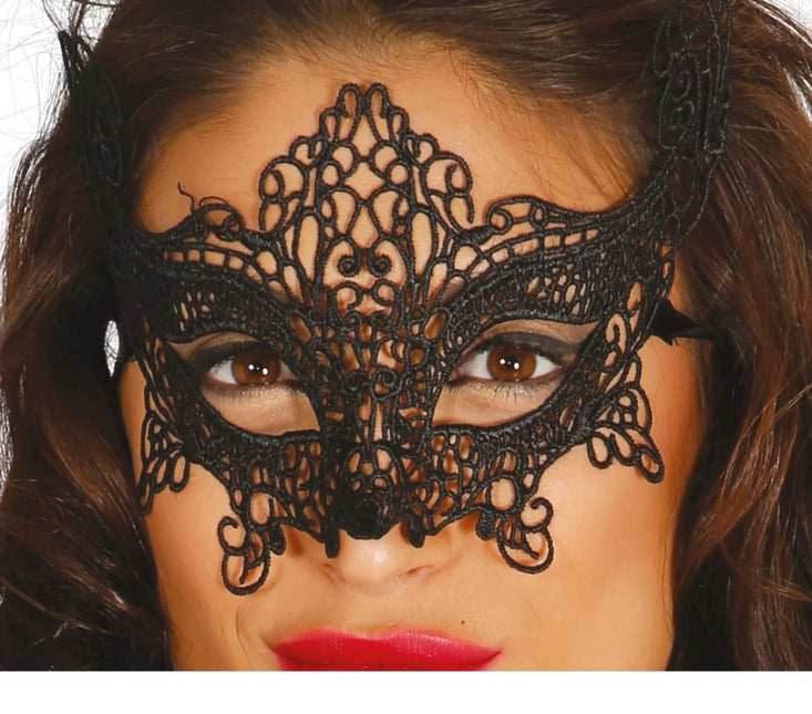 Geborduurd Masker Zwart van Fiestas Guirca koop je bij Partywinkel