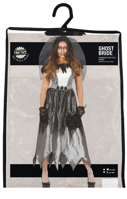 Geesten Bruid Halloween Kostuum Dames Zwart van Fiestas Guirca koop je bij Partywinkel