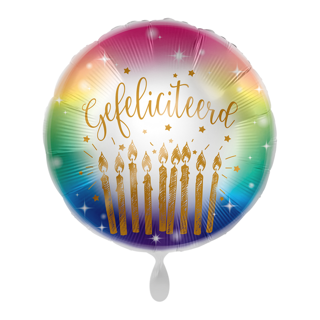 Gefeliciteerd Helium Ballon Leeg 43cm van Premioloon koop je bij Partywinkel