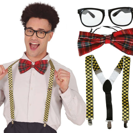 Gekleurde Accessoireset Nerd 3 delig van Fiestas Guirca koop je bij Partywinkel