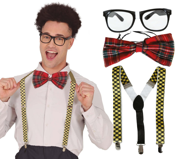 Gekleurde Accessoireset Nerd 3 delig van Fiestas Guirca koop je bij Partywinkel