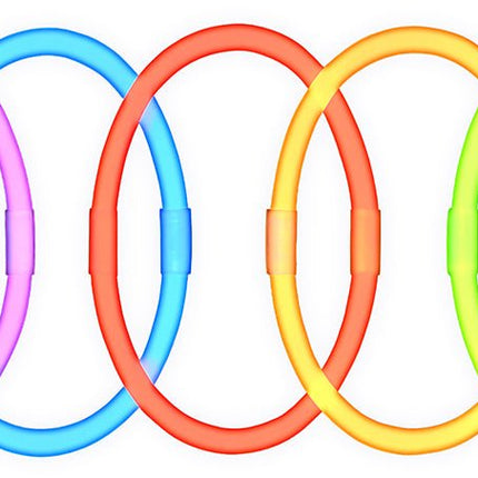 Gekleurde Armband Glow In The Dark 100st van Fiestas Guirca koop je bij Partywinkel