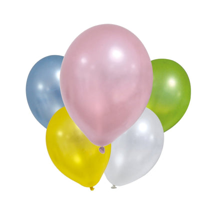 Gekleurde Ballonnen Metallic Leeg 8st van Procos koop je bij Partywinkel