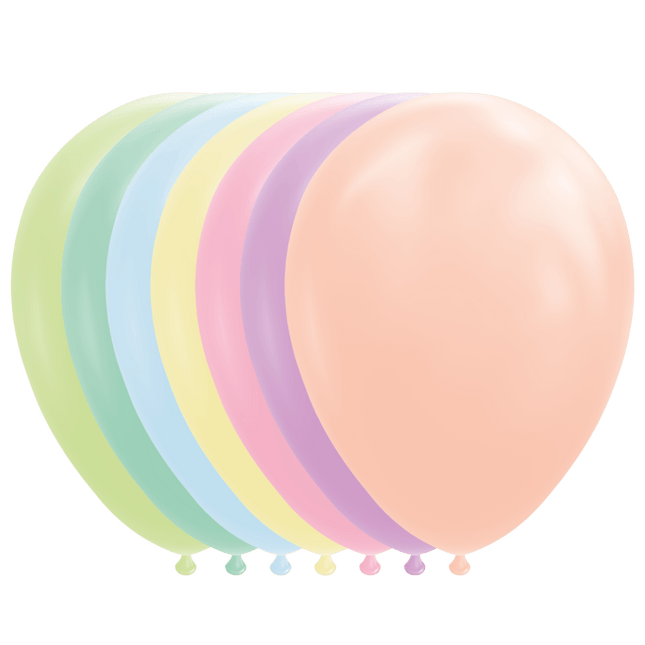 Gekleurde Ballonnen Pastel Macaron 30cm 10st van WeFiesta koop je bij Partywinkel