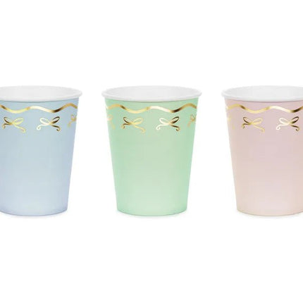 Gekleurde Beker Pastel 220ml 6st van Partydeco koop je bij Partywinkel