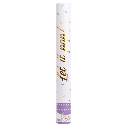 Gekleurde Confetti Kanon Folie 40cm van Riethmueller koop je bij Partywinkel