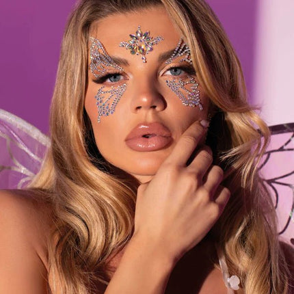 Gekleurde Gezicht Stickers Vlinder van Leg Avenue koop je bij Partywinkel