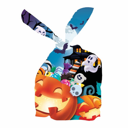 Gekleurde Halloween Uitdeelzakjes Pompoen 13,5cm van Fiestas Guirca koop je bij Partywinkel