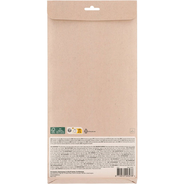 Gekleurde Honeycombs Pastel 30cm 3st van Folat koop je bij Partywinkel