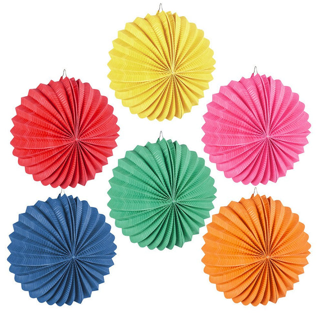 Gekleurde Lampionnen Ballon 22cm 12st van Boland koop je bij Partywinkel