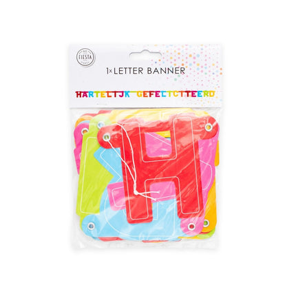 Gekleurde Letterslinger Hartelijk Gefeliciteerd 2,5m van WeFiesta koop je bij Partywinkel