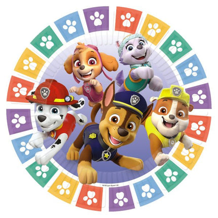 Gekleurde Paw Patrol Borden 23cm 8st van Riethmueller koop je bij Partywinkel