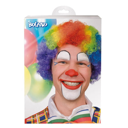 Gekleurde Pruik Krullen Clown van Boland koop je bij Partywinkel