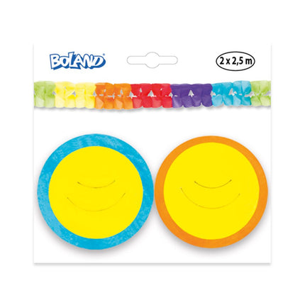 Gekleurde Slinger 2,5m 2st van Boland koop je bij Partywinkel