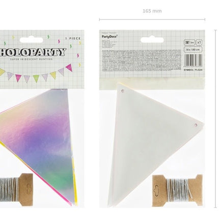 Gekleurde Slinger Holografisch 1,8cm van Partydeco koop je bij Partywinkel