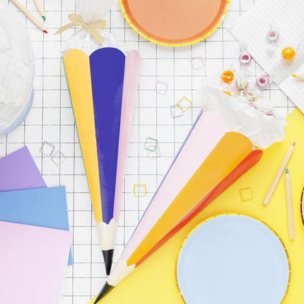 Gekleurde Snoepzak Potlood 40cm van Partydeco koop je bij Partywinkel