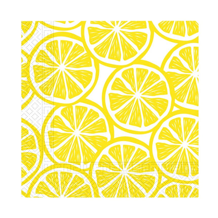 Gele Servetten Citroen 25cm 20st van Procos koop je bij Partywinkel