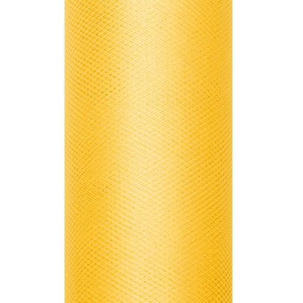 Gele Tule Rol 30cm 9m van Partydeco koop je bij Partywinkel