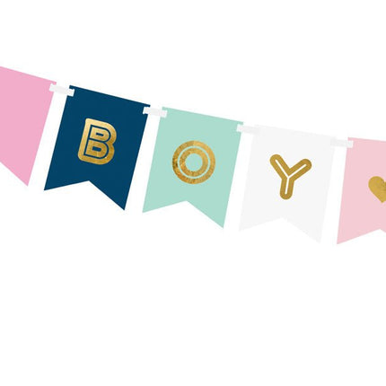 Gender Reveal Banner 1,75m van Partydeco koop je bij Partywinkel