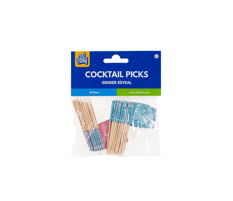 Gender Reveal Cocktailprikkers 50st van Paper Dreams koop je bij Partywinkel