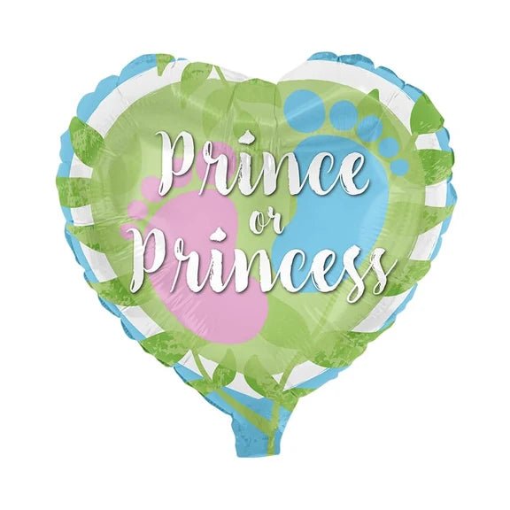 Gender Reveal Helium Ballon Groen Hart Price Or Princess Leeg 78cm van VDV Benefit koop je bij Partywinkel