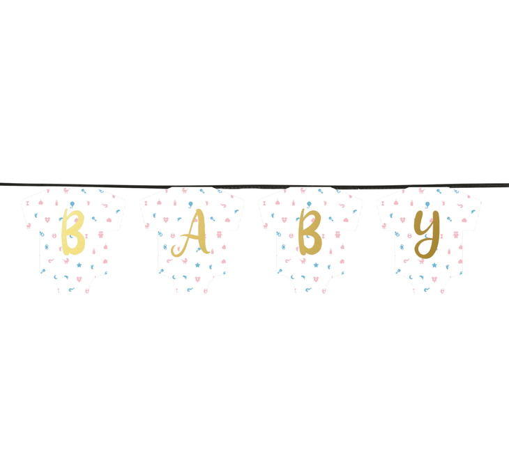 Gender Reveal Slinger Baby 1,3m van Fiestas Guirca koop je bij Partywinkel