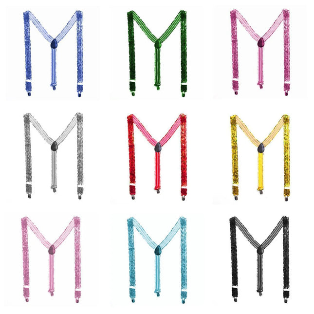 Neon Pailletten Bretels 2,5cm