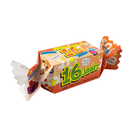 Geschenkdoosje 16 Jaar 26cm van Paper Dreams koop je bij Partywinkel