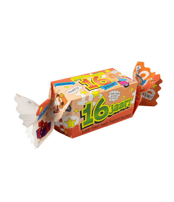 Geschenkdoosje 16 Jaar 26cm van Paper Dreams koop je bij Partywinkel