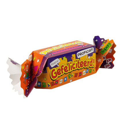 Geschenkdoosje Gefeliciteerd 26cm van Paper Dreams koop je bij Partywinkel