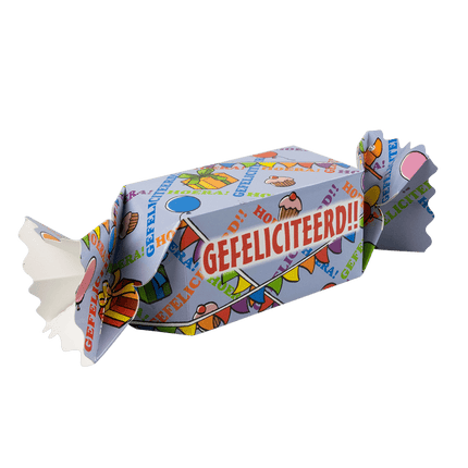 Geschenkdoosje Hoera Gefeliciteerd 26cm van Paper Dreams koop je bij Partywinkel