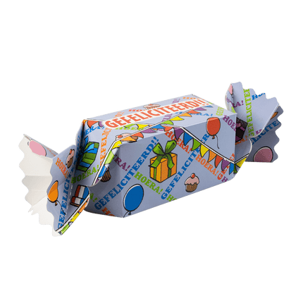 Geschenkdoosje Hoera Gefeliciteerd 26cm van Paper Dreams koop je bij Partywinkel