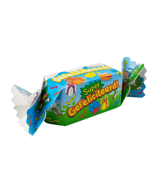 Geschenkdoosje Super Gefeliciteerd 26cm van Paper Dreams koop je bij Partywinkel