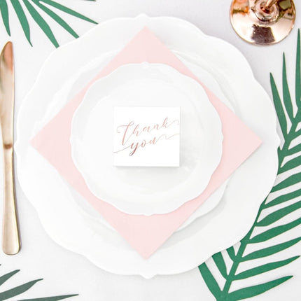 Geschenkdoosjes Thank You Rose Goud 6cm 10st van Partydeco koop je bij Partywinkel