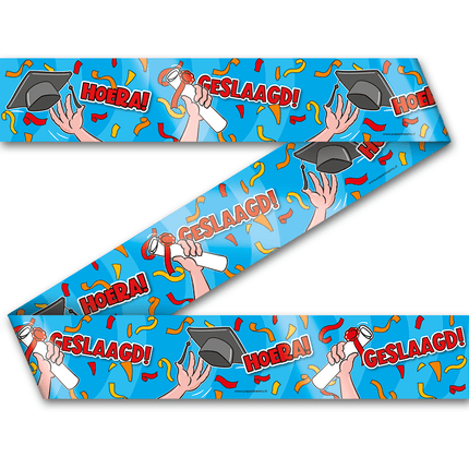 Geslaagd Afzetlint Cartoon 12m van Paper Dreams koop je bij Partywinkel