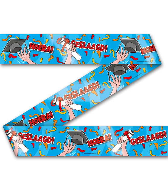 Geslaagd Afzetlint Cartoon 12m van Paper Dreams koop je bij Partywinkel