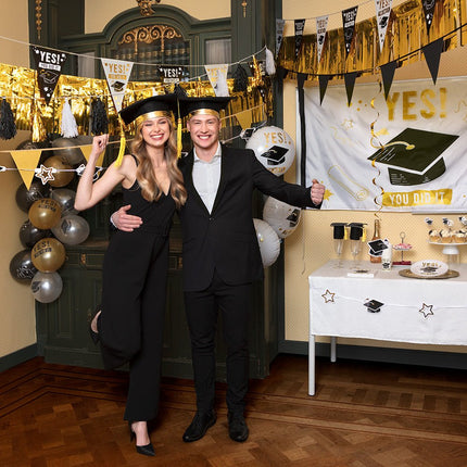 Geslaagd Ballonnen Dubbelzijdig 25cm 6st van Boland koop je bij Partywinkel