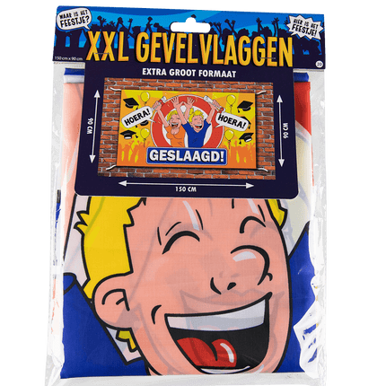 Geslaagd Gevelvlag Hoera 1,5m van Paper Dreams koop je bij Partywinkel