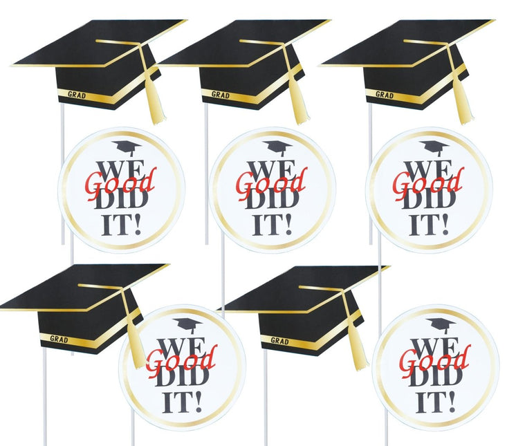 Geslaagd Photobooth Props Zwart Wit 10st van Fiestas Guirca koop je bij Partywinkel