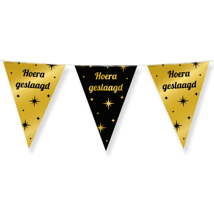 Geslaagd Slinger Zwart Goud 10m van Paper Dreams koop je bij Partywinkel