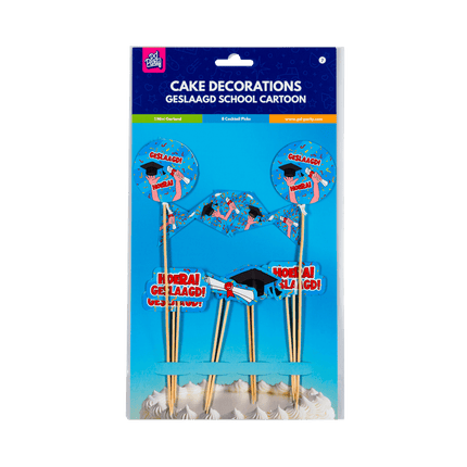 Geslaagd Taarttopper 30cm van Paper Dreams koop je bij Partywinkel