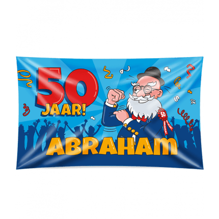 Gevel Vlag Abraham Cartoon Xxl 1,5m van Paper Dreams koop je bij Partywinkel