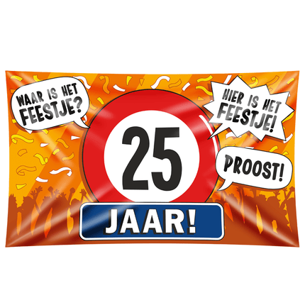 Gevelvlag 25 Jaar 1,5m van Paper Dreams koop je bij Partywinkel