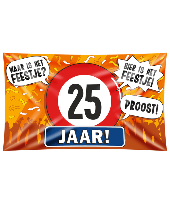 Gevelvlag 25 Jaar 1,5m van Paper Dreams koop je bij Partywinkel