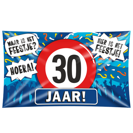 Gevelvlag 30 Jaar 1,5m van Paper Dreams koop je bij Partywinkel