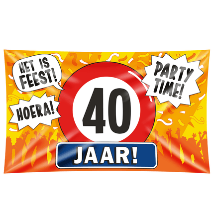 Gevelvlag 40 Jaar 1,5m van Paper Dreams koop je bij Partywinkel