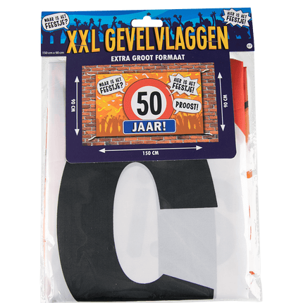 Gevelvlag 50 Jaar 1,5m van Paper Dreams koop je bij Partywinkel