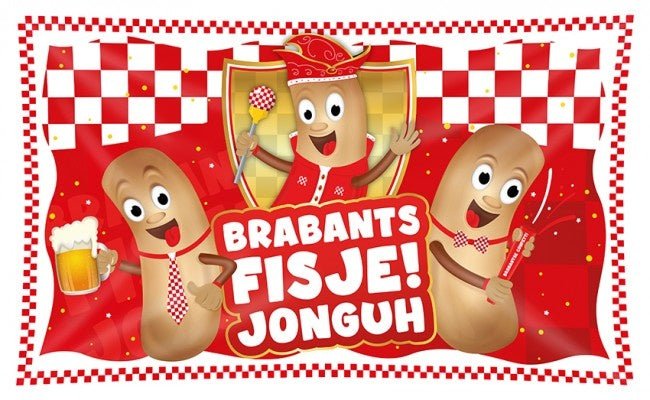 Gevelvlag Brabants Fisje 90X150 van PartyXplosion koop je bij Partywinkel