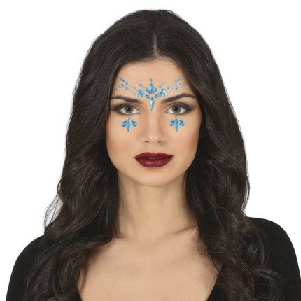 Gezicht Stickers Blauw van Fiestas Guirca koop je bij Partywinkel